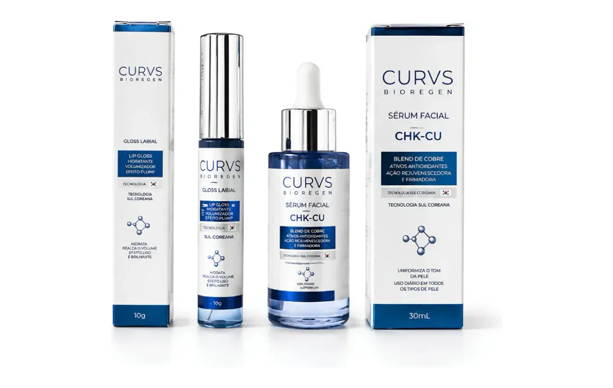 Kit CURVS BIOREGEN com sérum facial e gloss labial